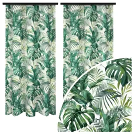 zaslony-do-salonu-140x250-na-zabki-agrafki-tunel-2-szt-monstera-liscie