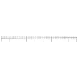 vidaxl-ogrodzenie-z-pretow-z-grotami-stalowe-153-x-06-m-czarne