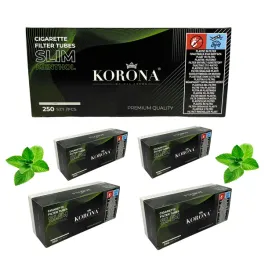 gilzy-korona-slim-menthol-250-tutki-1250-gilz-5x250szt-mietowe-cienkie