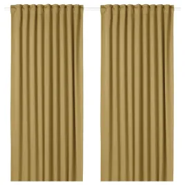 ikea-majgull-zaslony-zacieniajace-1-para-na-tasmie-bezowozolty-145x300