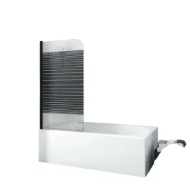 parawan-do-wanny-aurlane-czarne-linie-1-czarny-1-panel-75-cm-x-140-cm