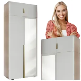 szafa-dwudrzwiowa-biala-90-cm-z-nadstawka-garderoba-przedpokoj-nowoczesna