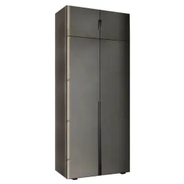 szafa-dwudrzwiowa-szara-90-cm-z-nadstawka-garderoba-przedpokoj-nowoczesna