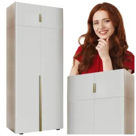 szafa-dwudrzwiowa-biala-90-cm-z-nadstawka-garderoba-przedpokoj-nowoczesna