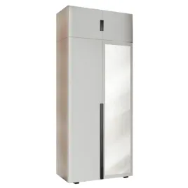 szafa-dwudrzwiowa-90-cm-uchylna-przedpokoj-lustro-nadstawka-biala-aria-hexa