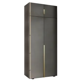 szafa-dwudrzwiowa-szara-90-cm-z-nadstawka-garderoba-przedpokoj-nowoczesna