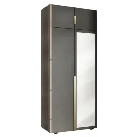 szafa-dwudrzwiowa-szara-90-cm-z-nadstawka-garderoba-przedpokoj-nowoczesna