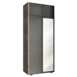 szafa-dwudrzwiowa-90-cm-z-nadstawka-lustrem-garderoba-przedpokoj-szara