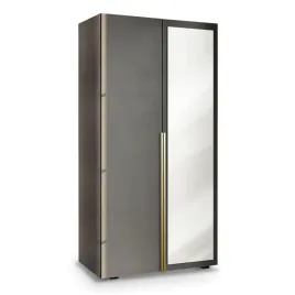szafa-dwudrzwiowa-90-cm-uchylna-przedpokoj-z-lustrem-szara-aria-hexa