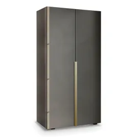 szafa-dwudrzwiowa-90-cm-uchylna-przedpokoj-szara-aria-hexa-zlota