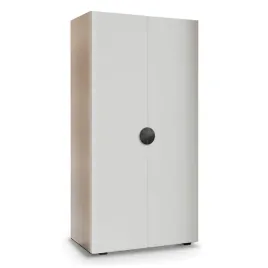 szafa-dwudrzwiowa-90-cm-uchylna-przedpokoj-biala-aria-uchwyt-czarny
