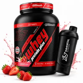 whey-protein-plus-czekolada-bialko-wpc-truskawka-immortal-shaker