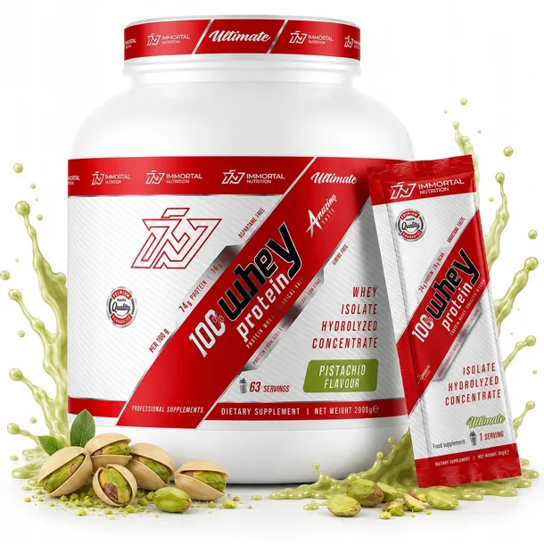 IMMORTAL WHEY PROTEIN 2000G PISTACJA PISTACJOWY BIAŁKO SERWATKOWE WPI