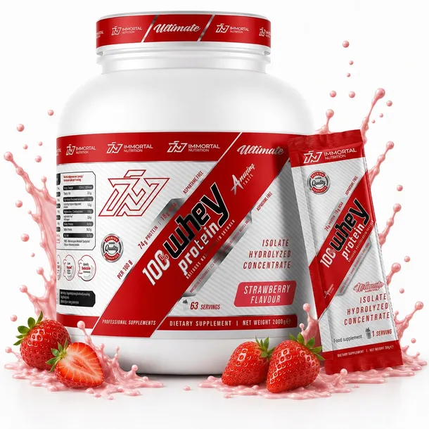 IMMORTAL WHEY PROTEIN 2000G TRUSKAWKA BIAŁKO SERWATKOWE WPI PROSZEK