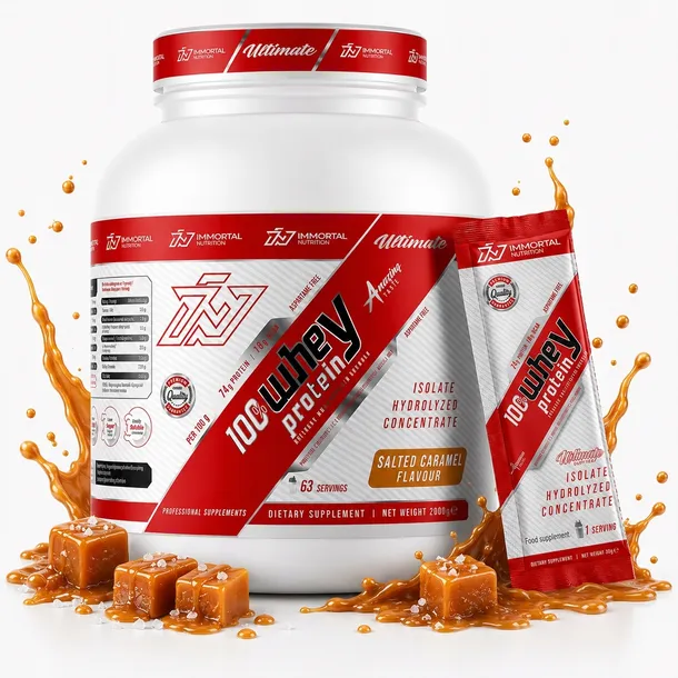IMMORTAL 100% WHEY PROTEIN 2000g SŁONY KARMEL BIAŁKO WPC WPI WPH