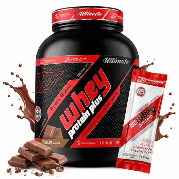 WHEY PROTEIN PLUS 2000G CZEKOLADA BIAŁKO WPC CZEKOLADOWY IMMORTAL