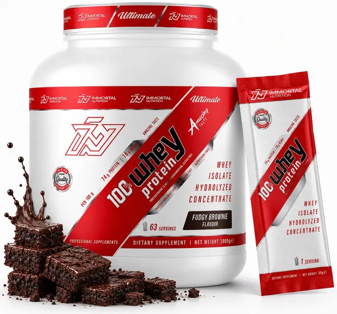 IMMORTAL WHEY PROTEIN 2000G FUDGY BROWNIE BIAŁKO SERWATKOWE WPI