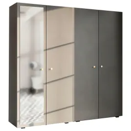szafa-czterodrzwiowa-180-cm-uchylna-przedpokoj-szary-aria-zloty-z-lustrem