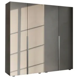 szafa-czterodrzwiowa-podwojna-180-cm-uchylna-przedpokoj-szara-aria-czarna