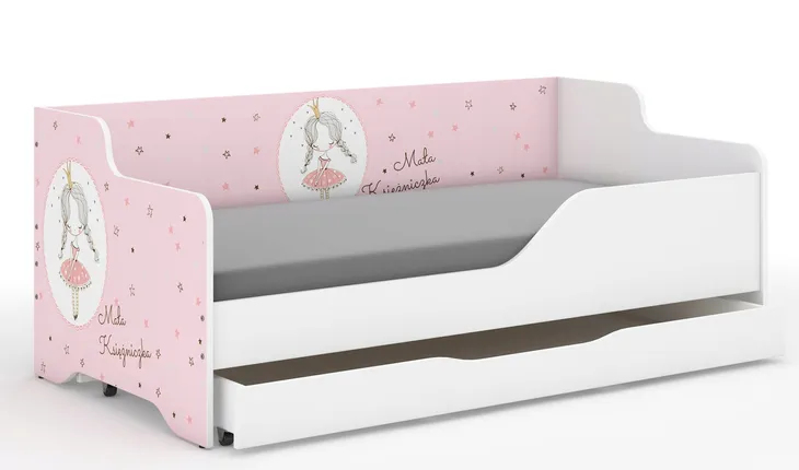 Łóżko dziecięce LILU sofa 160x80 z GRAFIKĄ komplet