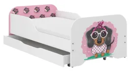 lozko-miki-dzieciece-140x70-jamniki-kolekcja-materac-duzo-wzorow-pieski-dog