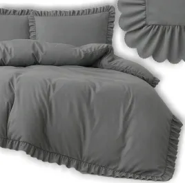 posciel-160x200-szara-z-falbanka-2x-70x80-komplet-3cz-ekskluzywna-premium