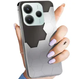 etui-do-xiaomi-redmi-note-14-5g-wzory-szare-metallic-grey-obudowa-pokrowiec
