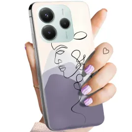 etui-do-xiaomi-redmi-note-14-5g-wzory-continuous-line-art-kreska-linie-case