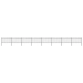 vidaxl-ogrodzenie-z-pretow-z-grotami-stalowe-136-x-1-m-czarne