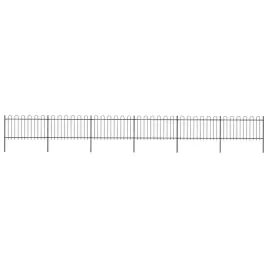 vidaxl-ogrodzenie-z-zaokraglonymi-koncami-stalowe-102-x-1-m-czarne