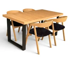 stol-fornirowany-90x160-40cm-metal-u-4-krzesla-debowe-sztaplowane