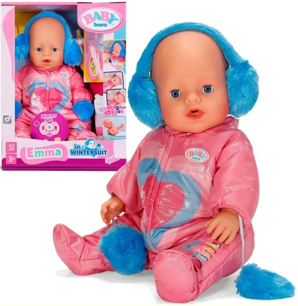 Baby Born Emma Lalka 10 FUNKCJI Interaktywna 43 cm w Kombinezonie 838907