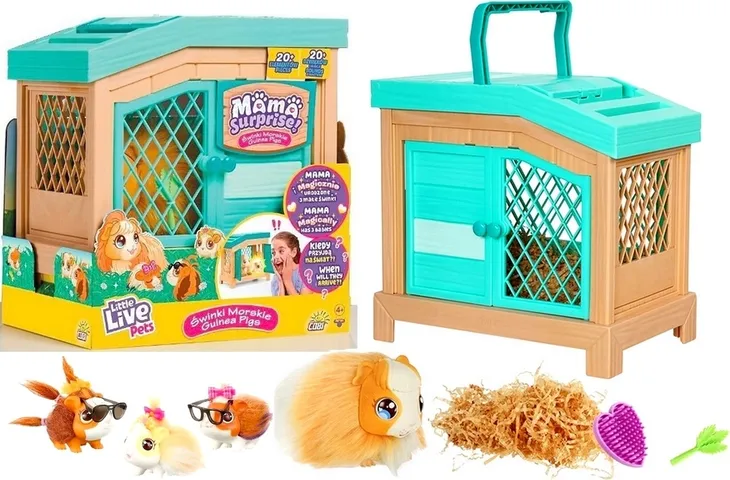 Little Live Pets Mama Surprise Zestaw Świnka Morska + 3 świnki + akc 26410