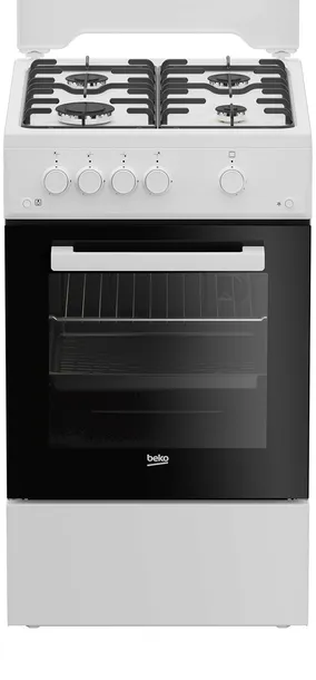 Kuchnia gazowa Beko FSG52020FW 50 cm Biały 60 l Zapalarka Schowek Pokrywa