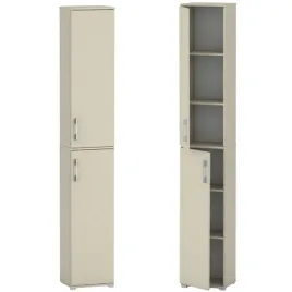 regal-zamykany-slupek-waski-215x30x32-cm-kaszmir-bezowy-2-drzwi-6-polek