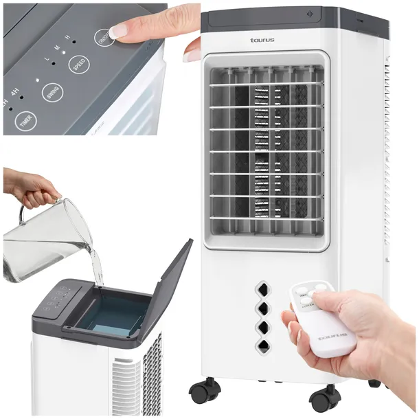 KLIMATYZATOR PRZENOŚNY 3w1 TIMER 7H ZBIORNIK 5L 2X POJEMNIK NA LÓD PILOT
