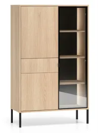 witryna-trzydrzwiowa-barnee-z-szuflada-92-cm-dab-lindberg-led