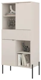 regal-dwudrzwiowy-ore-z-szuflada-70-cm-kaszmir-z-ryflowanym-frontem