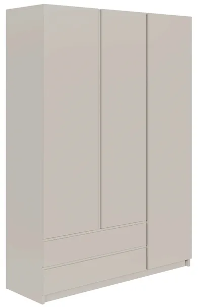 Szafa trzydrzwiowa Bemmi z dwiema szufladami 150 cm kaszmir
