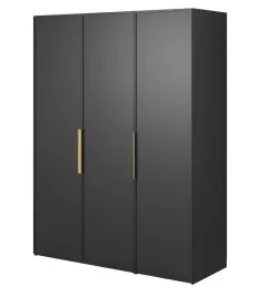 szafa-trzydrzwiowa-frame-dlugi-drazek-i-siedem-polek-150-cm-czarna