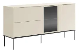 komoda-jednodrzwiowa-bellezo-witryna-dwie-szuflady-166-cm-kremowy