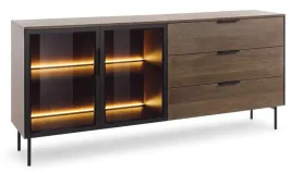 komoda-dwudrzwiowa-przeszklona-lumi-trzy-szuflady-181-cm-dab-dunin-led