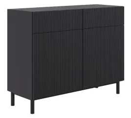 komoda-dwudrzwiowa-veldio-new-frezowany-front-2-szuflady-100-cm-czarna