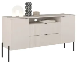 komoda-dwudrzwiowa-ore-140-cm-kaszmir-z-ryflowanym-frontem-dwie-szuflady