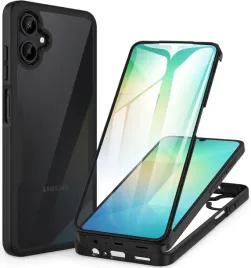 cenhufo-etui-360-do-samsung-galaxy-a06-pancerne-bezbarwno-czarne-folia-lcd