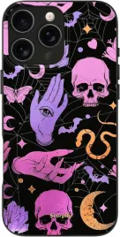 scorpify-etui-magsafe-do-iphone-16-pro-halloween-rozowo-fioletowe-wzory