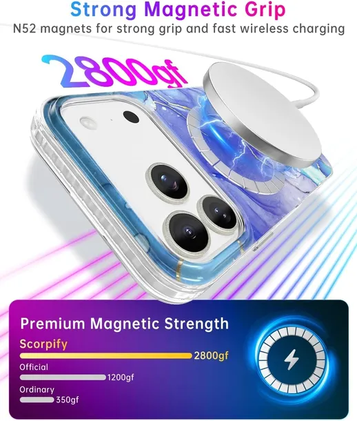 scorpify-etui-magsafe-do-iphone-17-pro-max-mocne-niebieski-marmur-kolor-wielokolorowy