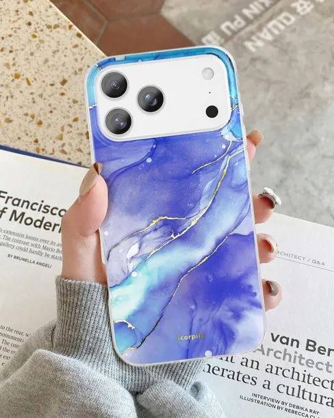 scorpify-etui-magsafe-do-iphone-17-pro-max-mocne-niebieski-marmur-typ-plecki