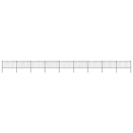 vidaxl-ogrodzenie-z-pretow-z-grotami-stalowe-153-x-1-m-czarne