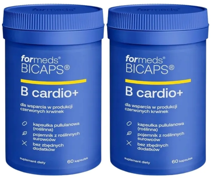 ForMeds 2x BICAPS B CARDIO+ Metabolizm homocysteiny Układ nerwowy Folian